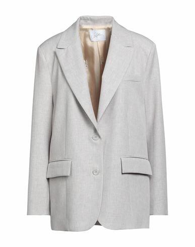 Soallure Woman Blazer Light grey Polyester, Acetate, Viscose Cover