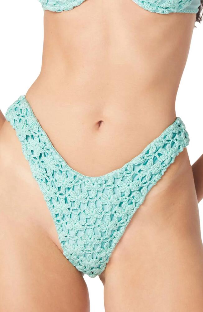 Capittana Savanah Floral Crochet Bikini Bottoms in Blue Cover