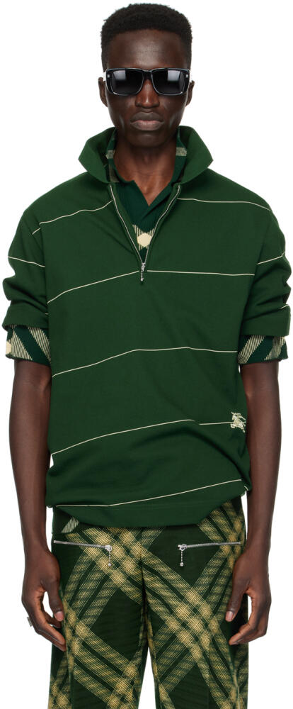 Burberry Green Striped Polo Cover