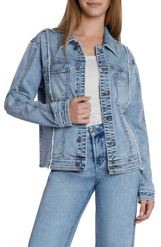 Wash Lab Denim Split Denim Jacket in Country Blue Cover