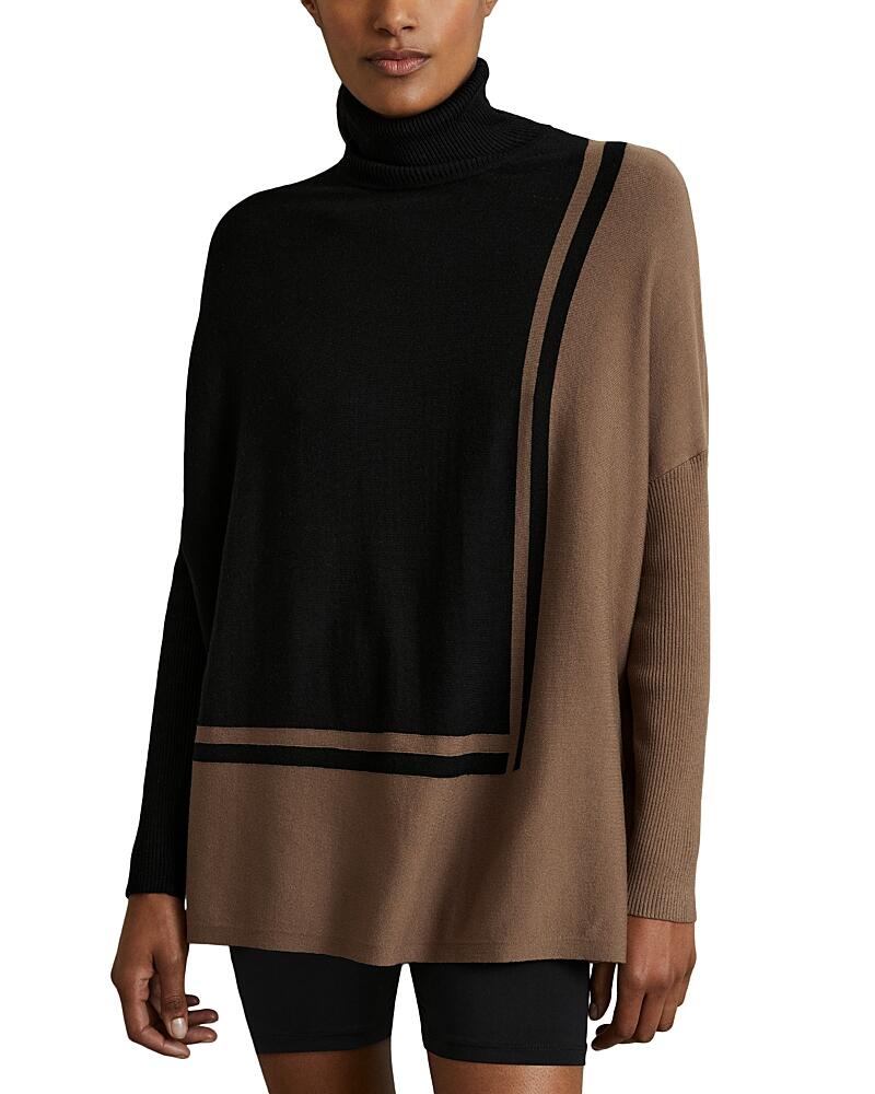 Reiss Sophia Color Block Roll Neck Jumper Cover