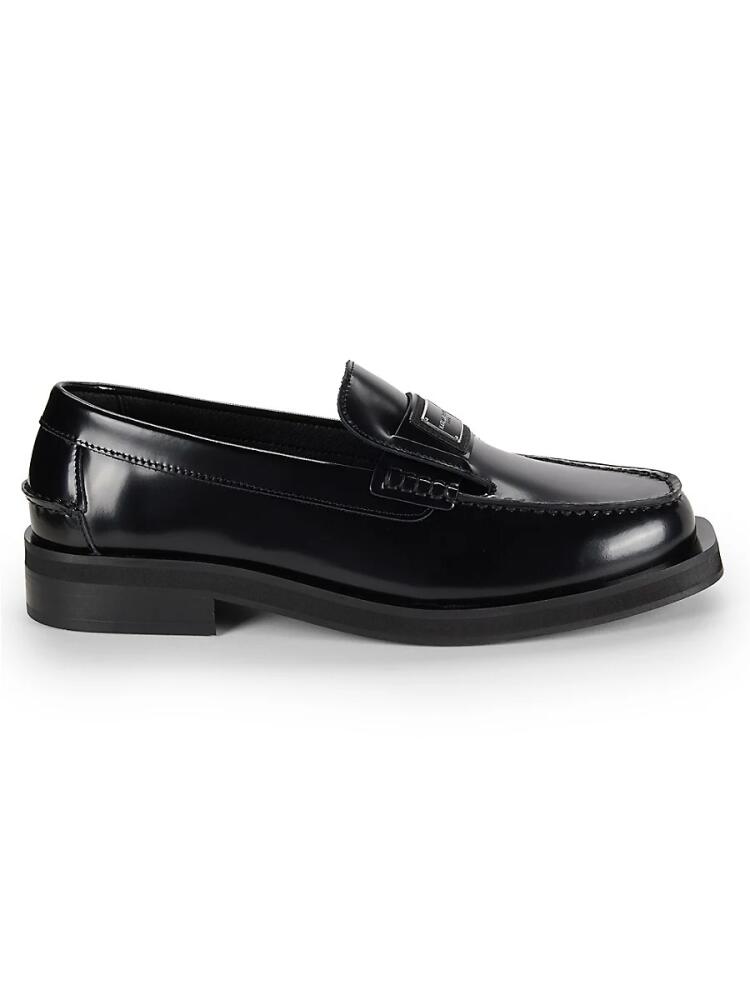 Karl Lagerfeld Paris Men's Leather Bit Loafers - Black Cover