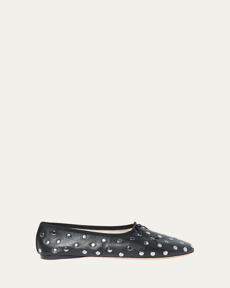 Loeffler Randall Landon Studded Leather Ballerina Flats Cover