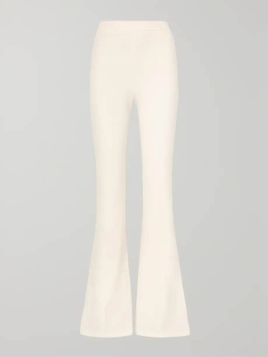 Safiyaa - Halluana Stretch-crepe Flared Pants - Ivory Cover