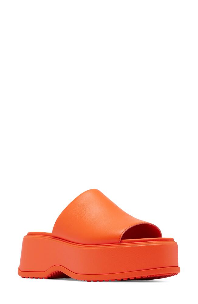 SOREL Dayspring Platform Slide Sandal in Optimized Orange/Optimized Cover