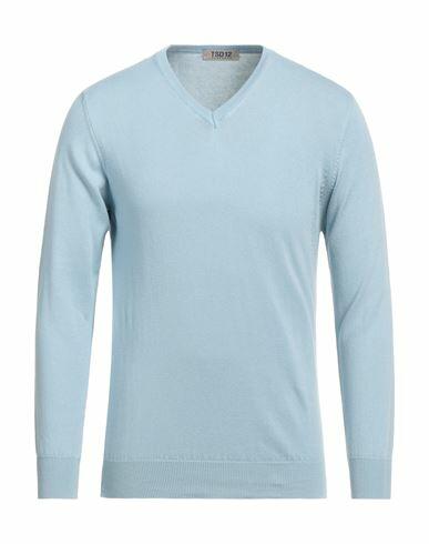 Tsd12 Man Sweater Sky blue Cotton Cover