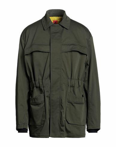 Ferrari Man Jacket Military green Cotton, Elastane, Polyamide Cover