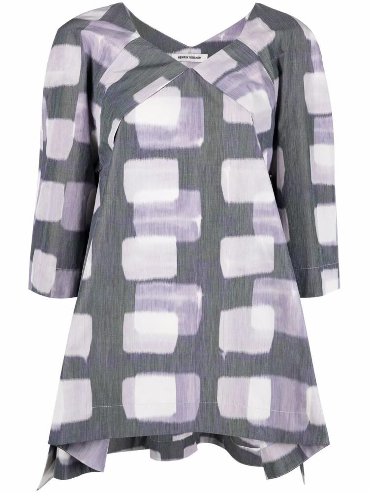 Henrik Vibskov Flux printed blouse - Grey Cover