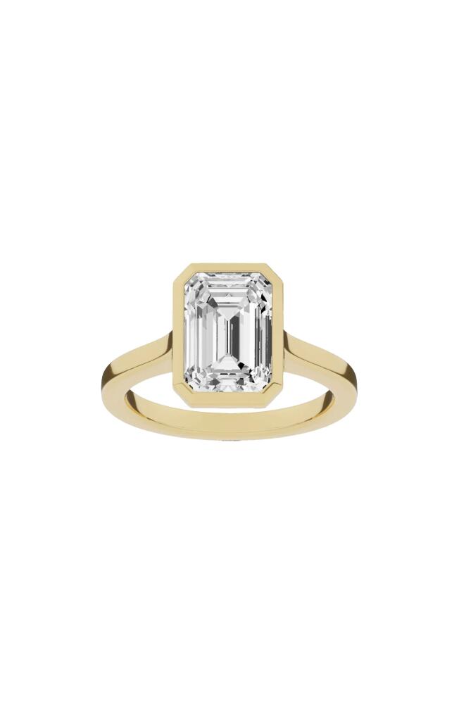 Jennifer Fisher 18K Gold Emerald Cut Lab Created Diamond Solitaire Ring - 4.0 ctw in 18K Yellow Gold Cover