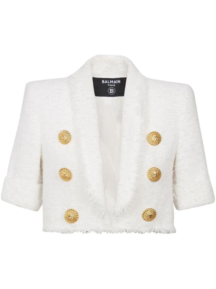 Balmain tweed spencer jacket - White Cover