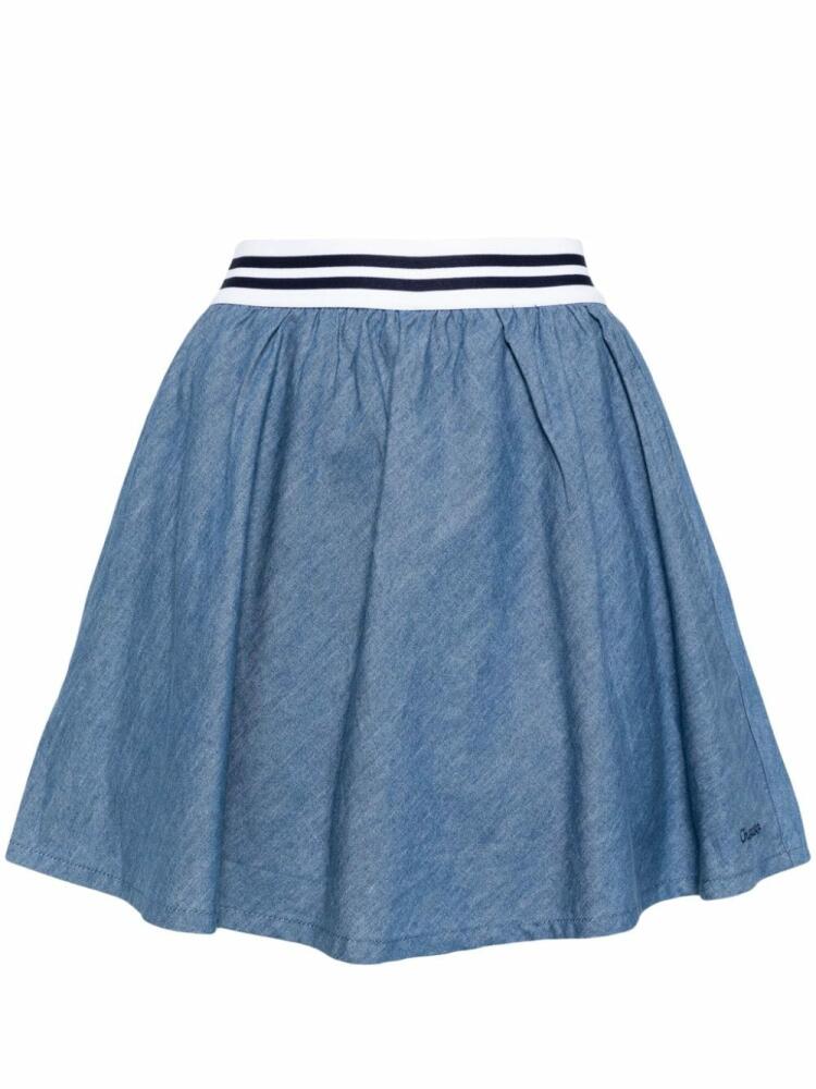 CHOCOOLATE logo-embroidered cotton skirt - Blue Cover