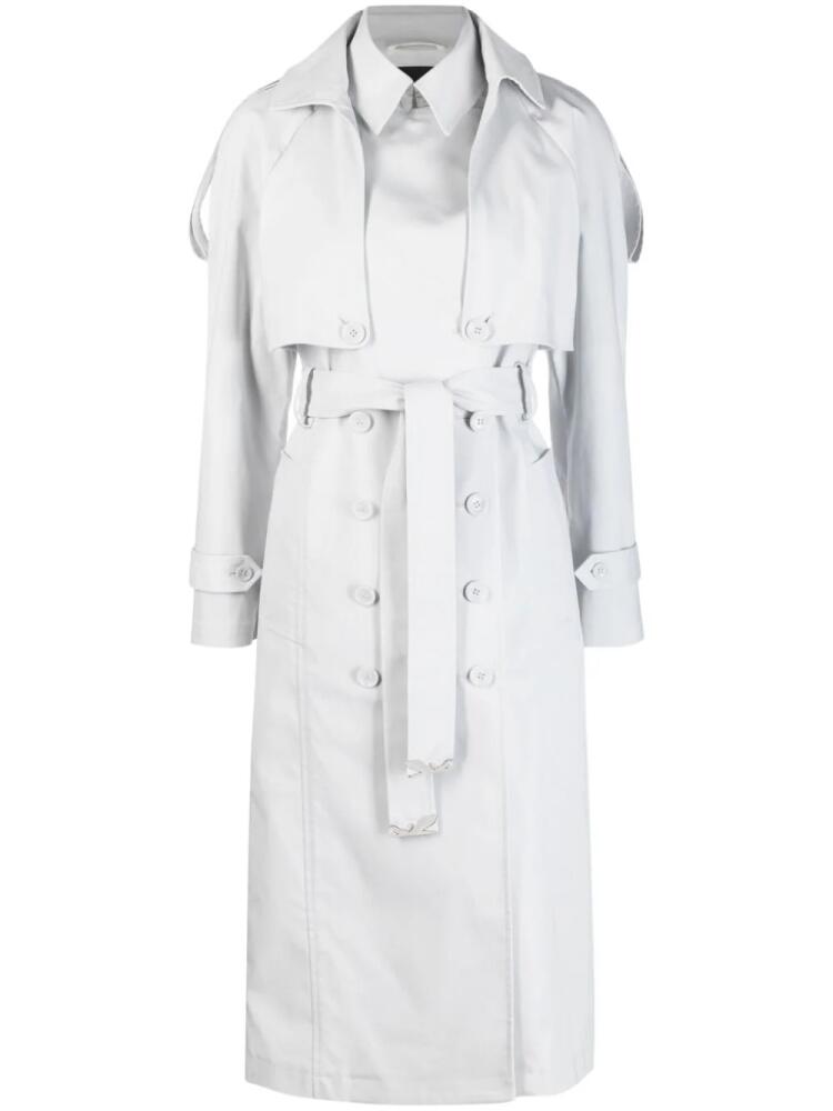 Patrizia Pepe detachable-sleeve trench coat - Grey Cover