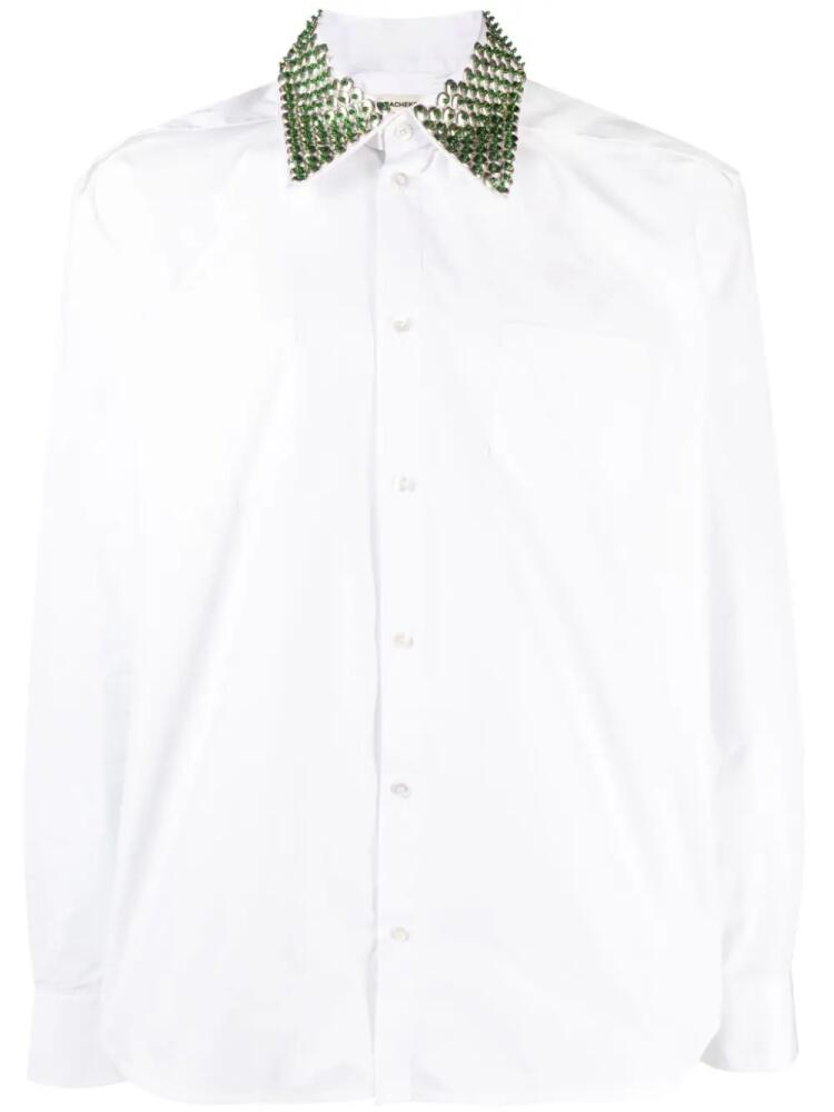 Namacheko crysttal-embellished long-sleeve shirt - White Cover