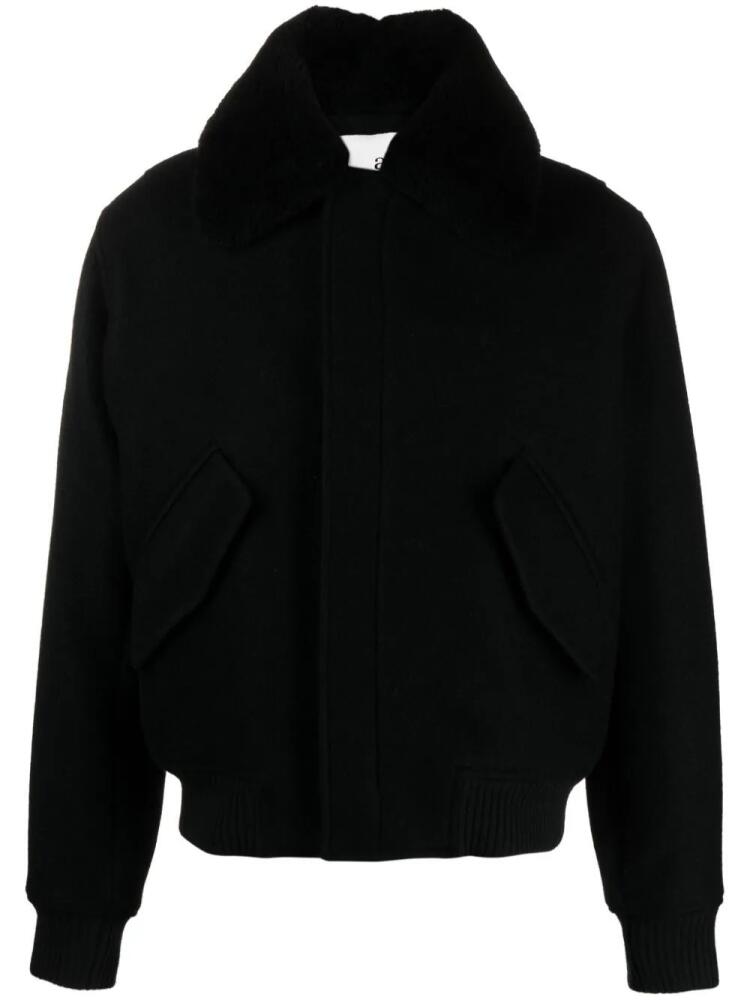 AMI Paris spread-collar bomber jacket - Black Cover