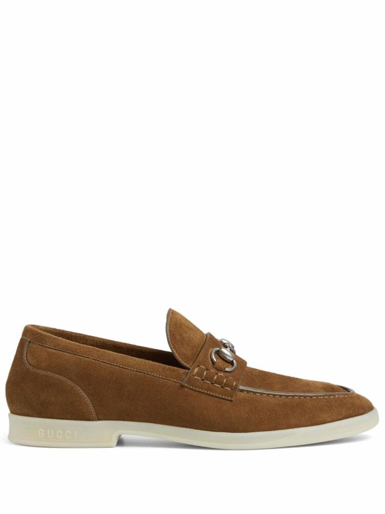 Gucci Horsebit suede loafers - Brown Cover