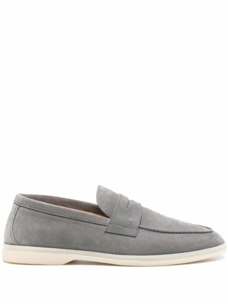 Scarosso Luciano suede penny loafers - Grey Cover