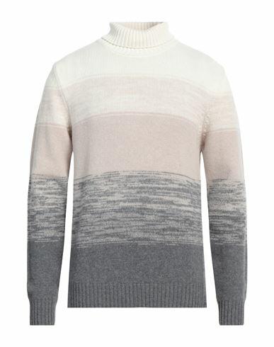 Ferrante Man Turtleneck Ivory Merino Wool, Cashmere Cover