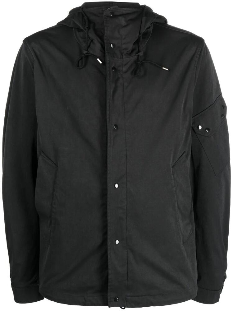 Ten C cotton plain hooded jacket - Black Cover