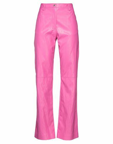 Msgm Woman Pants Fuchsia Viscose, Polyester, Cotton, Metallic fiber Cover