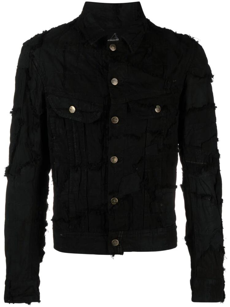 Greg Lauren distressed denim jacket - Black Cover