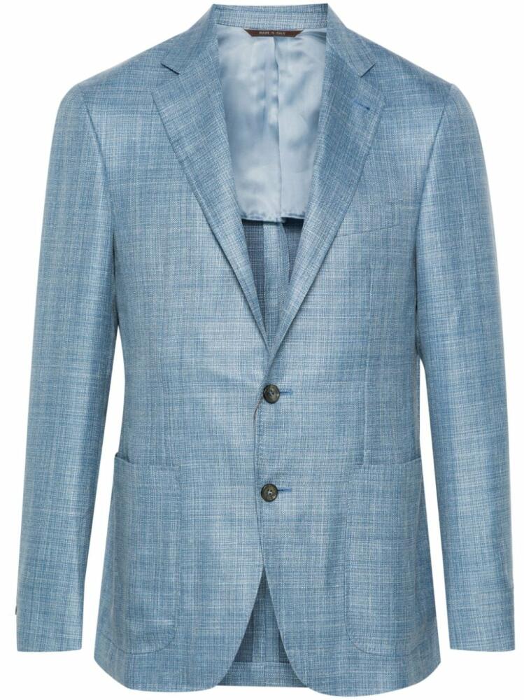 Canali interwoven blazer - Blue Cover