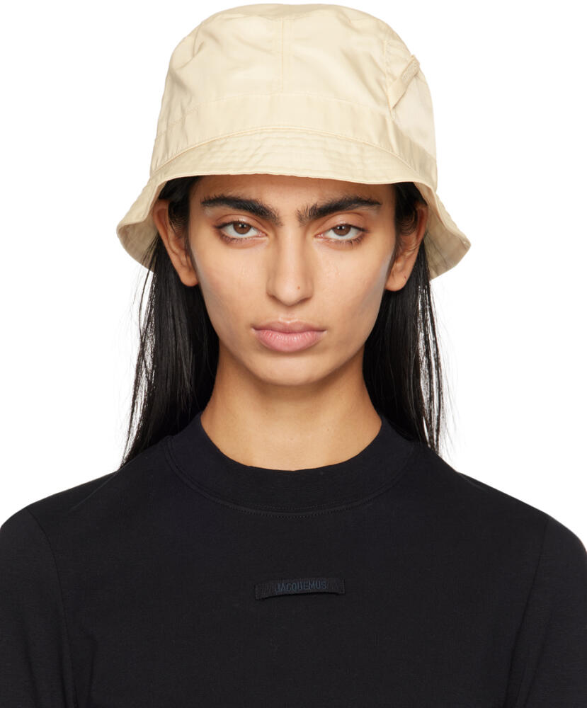 JACQUEMUS Beige Le Chouchou 'Le bob Ovalie' Bucket Hat Cover