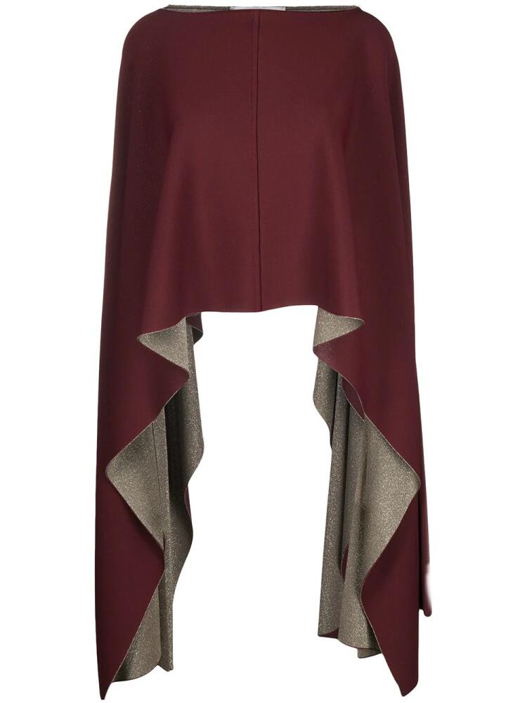 Valentino Garavani draped cropped poncho - Red Cover