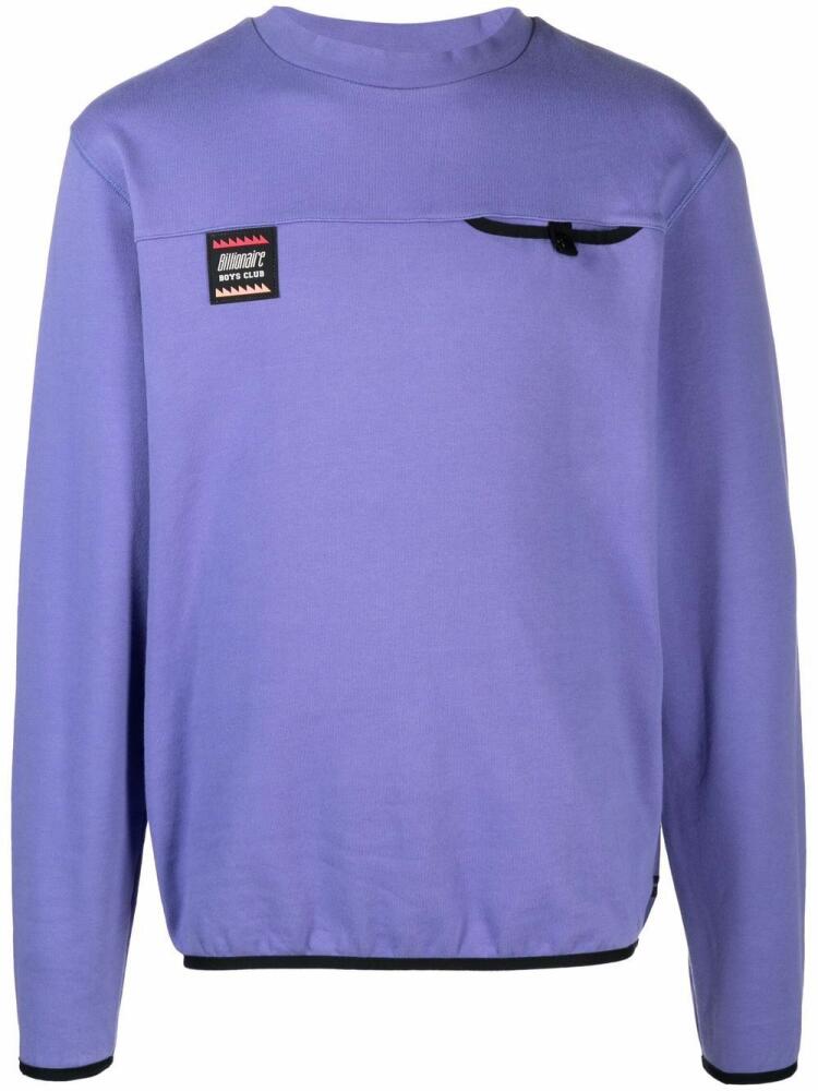 Billionaire Boys Club graphic-print cotton jumper - Purple Cover