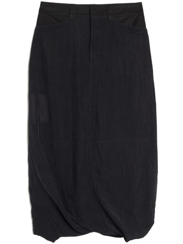 LEMAIRE twisted hem draped skirt - Blue Cover