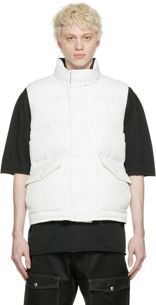 Alexander McQueen White Graffiti Vest Cover