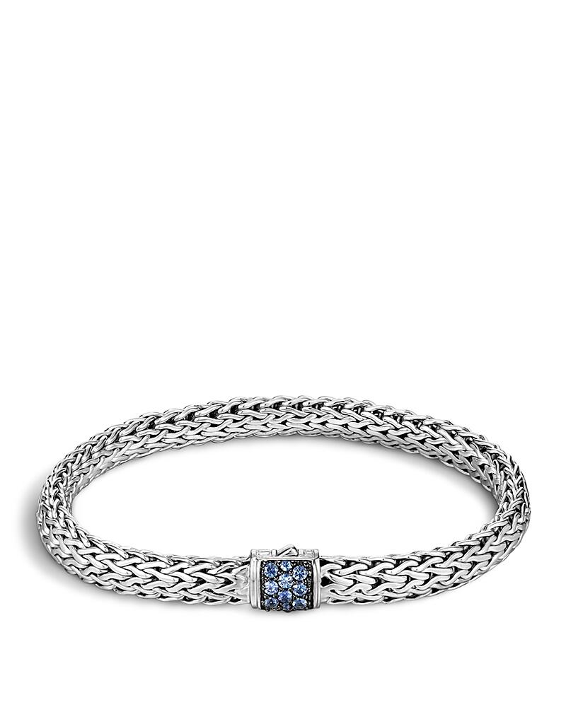 John Hardy Classic Chain Sterling Silver Lava Small Bracelet with Blue Sapphire Cover