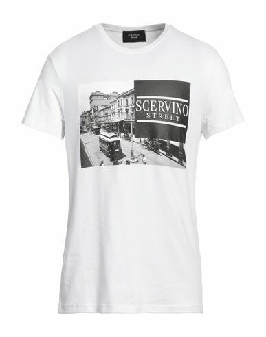 Ermanno Scervino Man T-shirt White Cotton, Elastane Cover