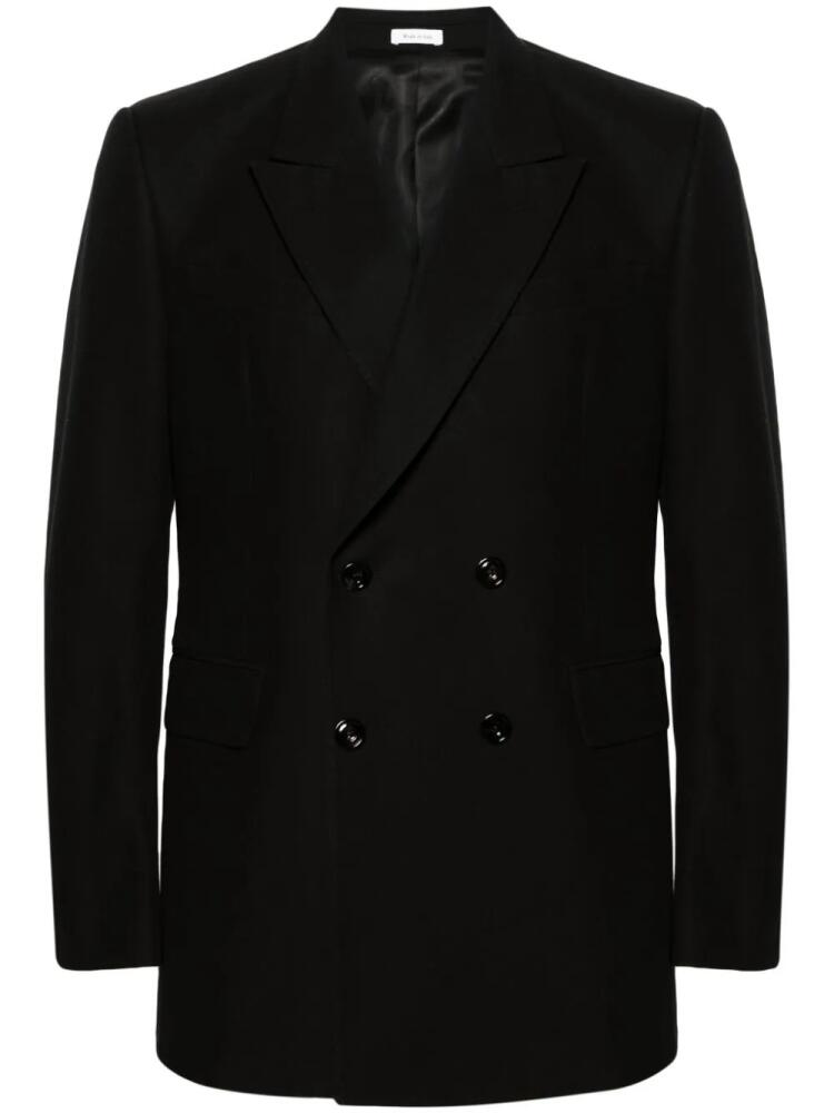 Alexander McQueen double-breasted cotton blazer - Black Cover