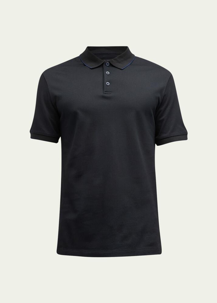 Giorgio Armani Men's Tipped Jersey Polo Shirt Cover