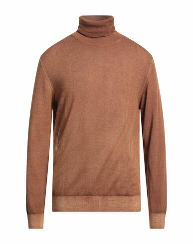 Officina 36 Man Turtleneck Brown Merino Wool Cover