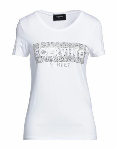 Scervino Woman T-shirt White Viscose, Elastane Cover