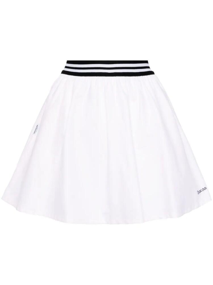 CHOCOOLATE logo-embroidered cotton skirt - White Cover