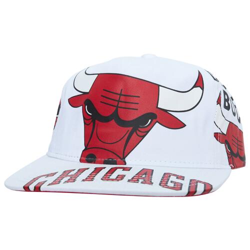 Mitchell & Ness Bulls In Your Face Deadstock Snapback - Mens White/Red Cover