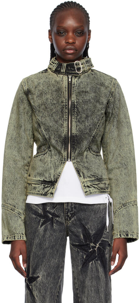 Masha Popova Gray Racing Denim Jacket Cover