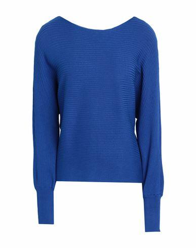 Only Woman Sweater Bright blue EcoVero viscose, Nylon Cover