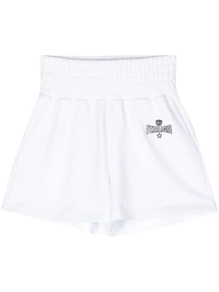 Chiara Ferragni embroidered-logo shorts - White Cover