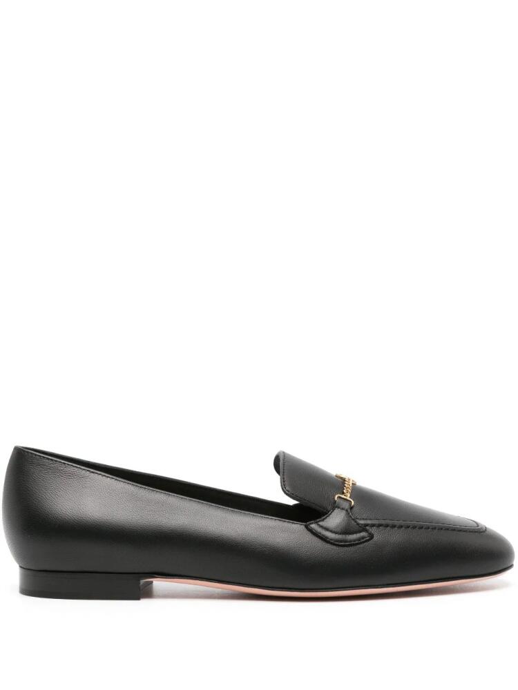 Bally Emblem chain-detail leather loafers - Black Cover