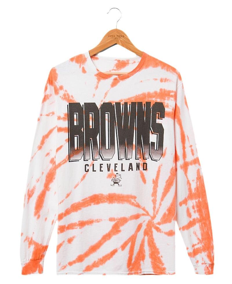 Junk Food Clothing Browns Game Time Tie Dye Long Sleeve Tee Cover