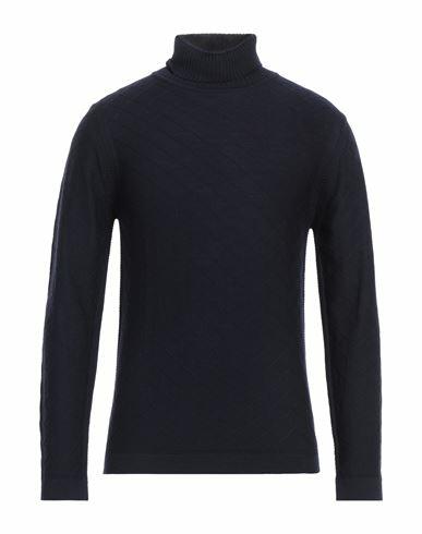 Daniele Fiesoli Man Turtleneck Midnight blue Merino Wool Cover