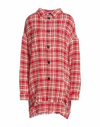 Destin Woman Shirt Red Wool, Cashmere Cover