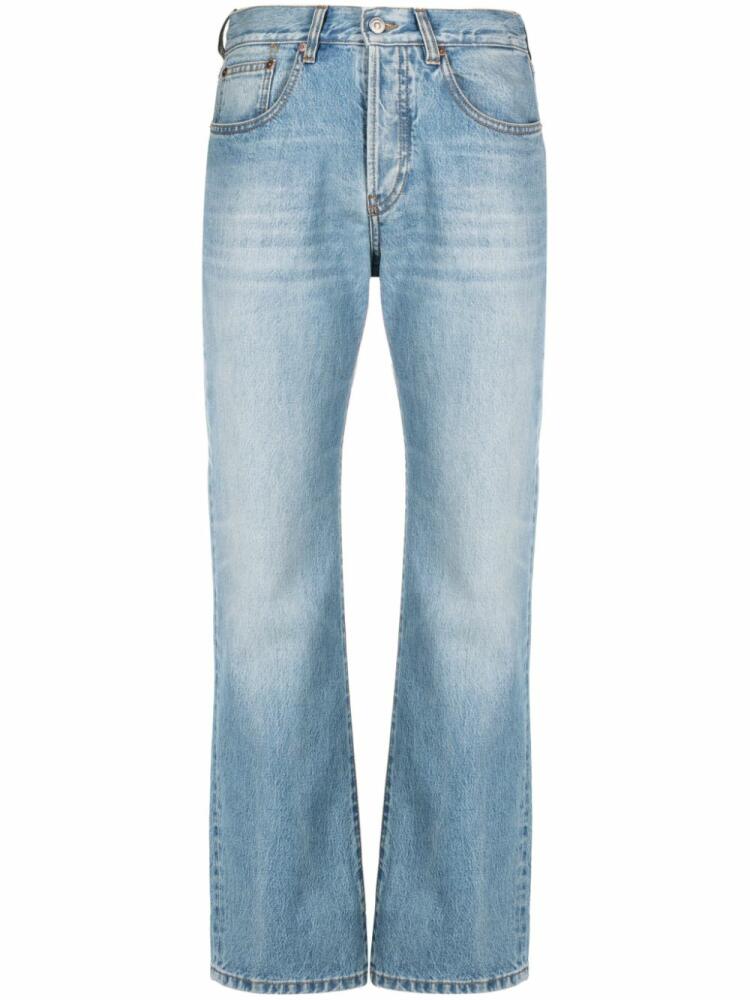 Victoria Beckham logo-patch cotton straight jeans - Blue Cover