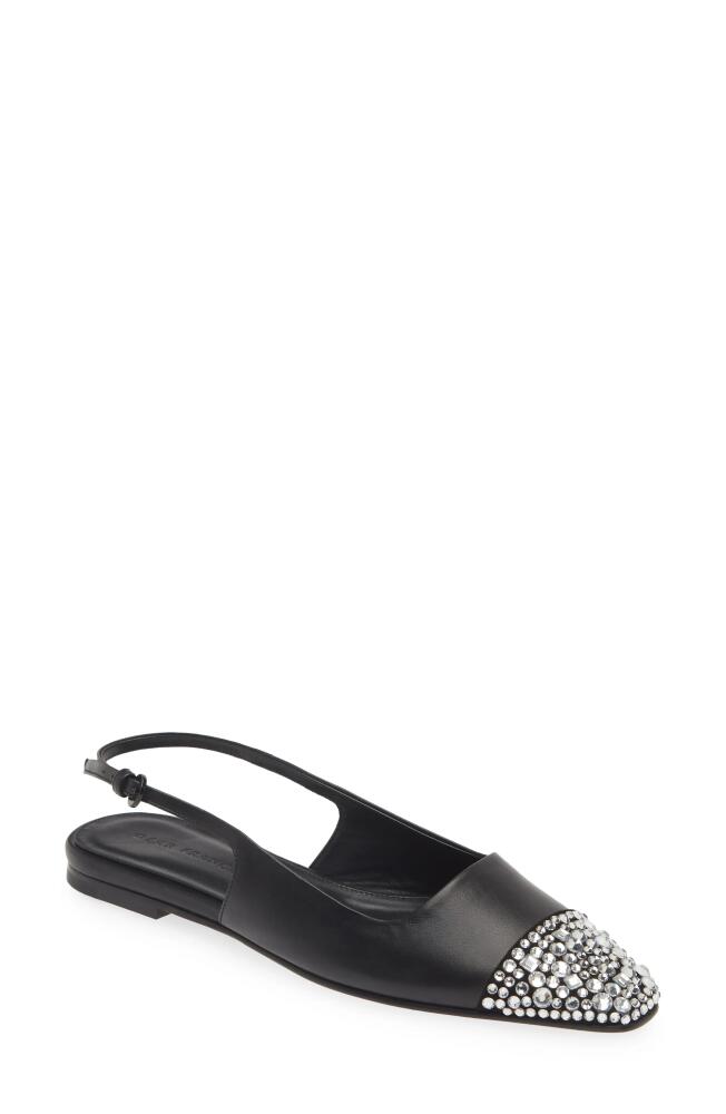 Dear Frances Tia Slingback Flat in Black W/Crystals Cover