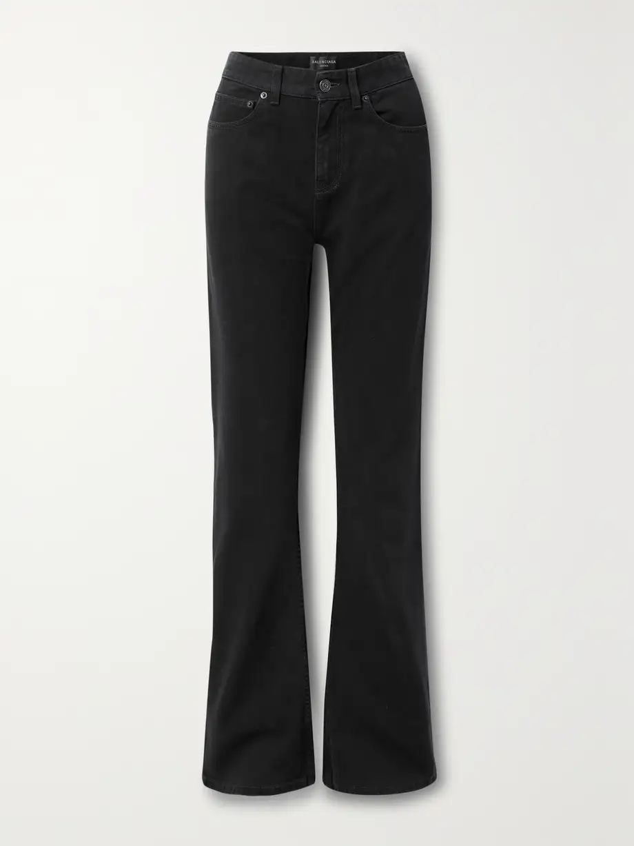 Balenciaga - High-rise Bootcut Jeans - Black Cover