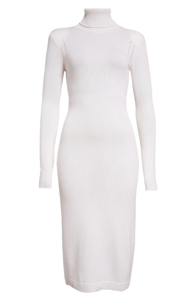 TOM FORD Turtleneck Long Sleeve Cashmere Sweater Dress in Off White Cover