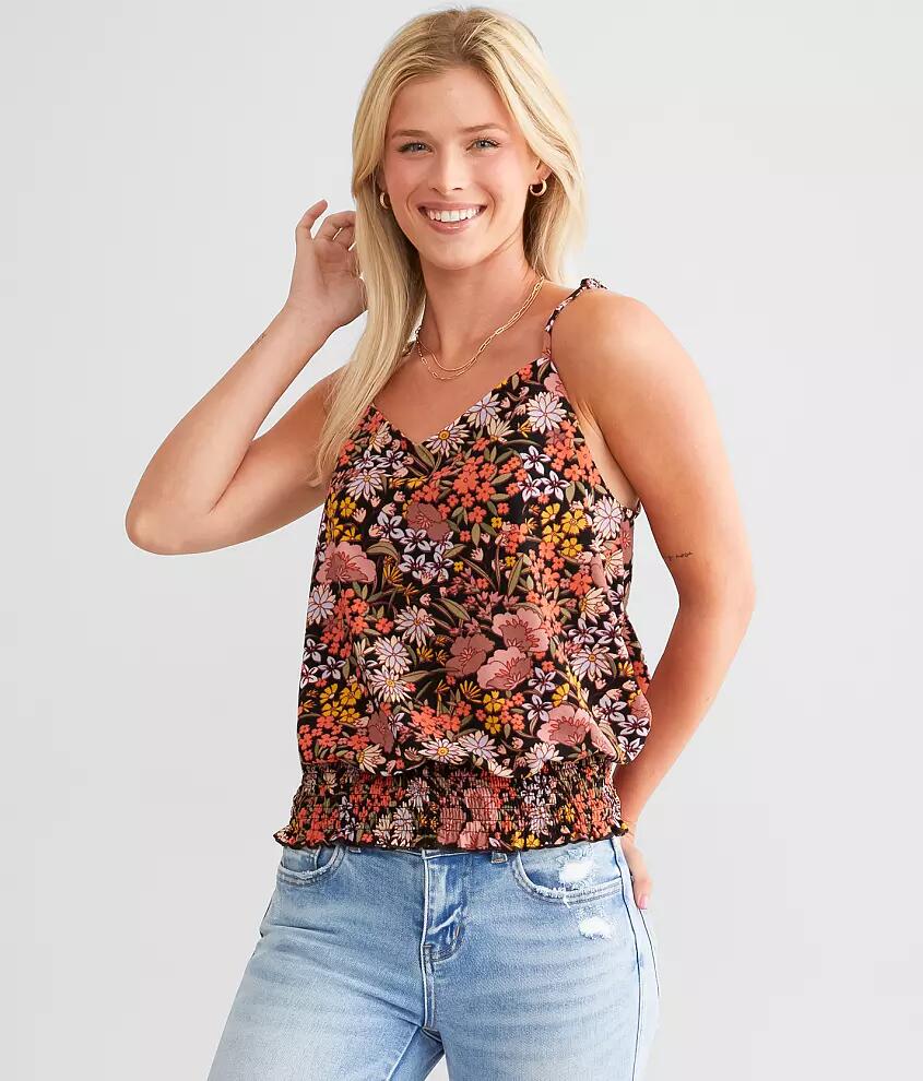 Daytrip Floral Back Tie Tank Top Cover